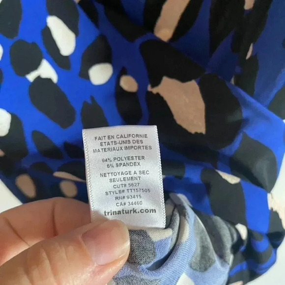 Trina Turk Blue Leopard Print Dress - Picture 8 of 13